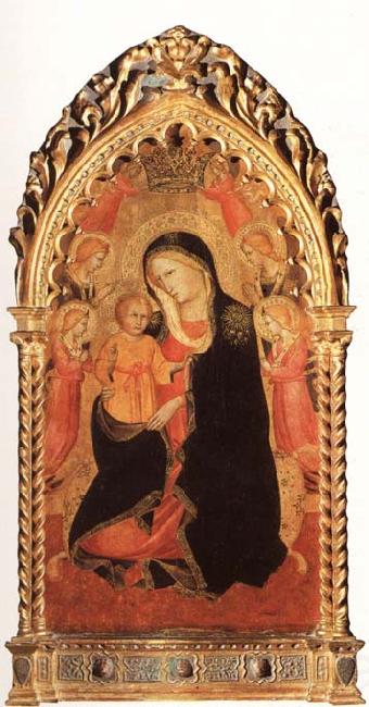 GADDI, Agnolo Madonna of Humility with Six Angels France oil painting art